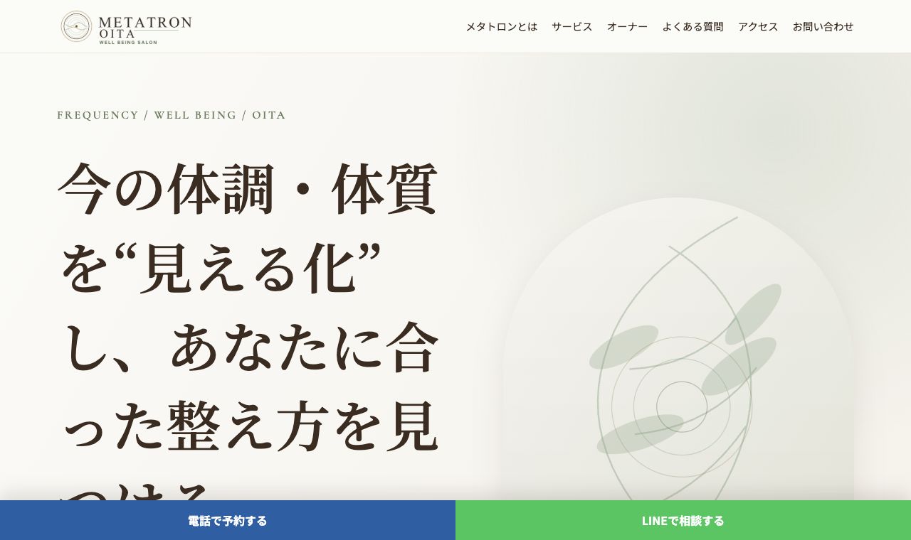 メタトロン大分サイトのスクリーンショット